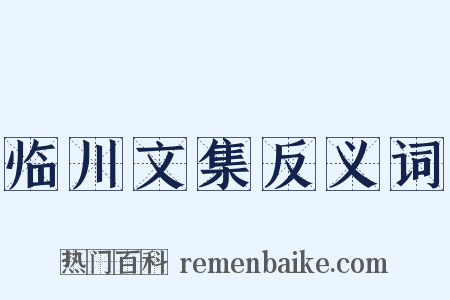 临川文集反义词是什么意思的图片